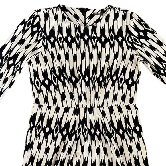 J. McLaughlin Mia Dress Catalina Cloth Black and White Size Large - Picture 4 of 14